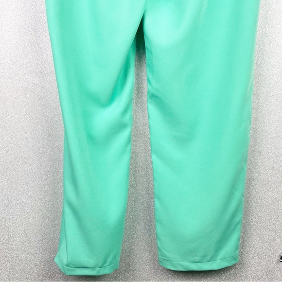 NastyGal Pleated Wide Leg High-Waist Utility Trousers Sea Mint Green NWOT Sz 4 - Picture 10 of 13